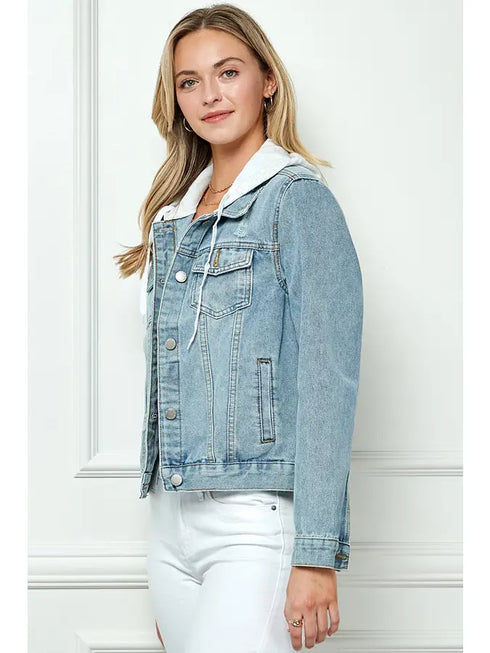 HANNAH HOODED DENIM JACKET